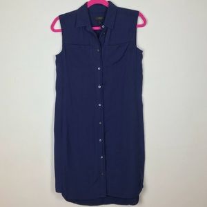 J. Crew Belted Oxford Dress Size 2